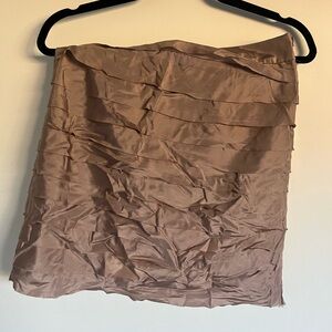Nude silk skirt